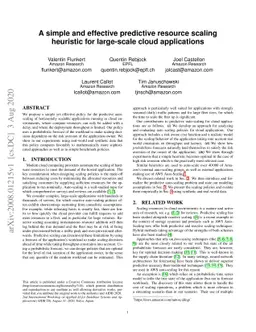 A simple and effective predictive resource scaling heuristic for
  large-scale cloud applications
