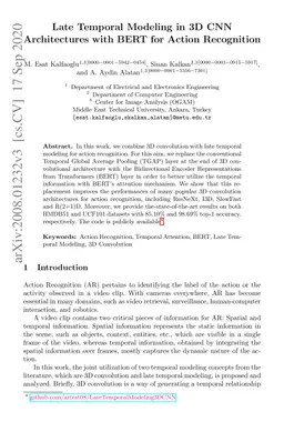 Late Temporal Modeling in 3D CNN Architectures with BERT for Action
  Recognition