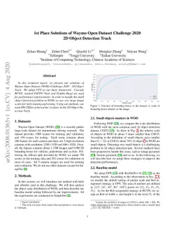 1st Place Solutions of Waymo Open Dataset Challenge 2020 -- 2D Object
  Detection Track