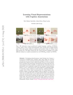 Learning Visual Representations with Caption Annotations