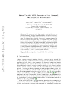 Deep Parallel MRI Reconstruction Network Without Coil Sensitivities
