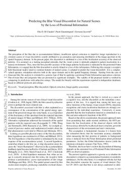 Predicting the Blur Visual Discomfort for Natural Scenes by the Loss of
  Positional Information