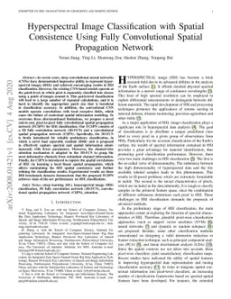 Hyperspectral Image Classification with Spatial Consistence Using Fully
  Convolutional Spatial Propagation Network