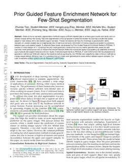 Prior Guided Feature Enrichment Network for Few-Shot Segmentation
