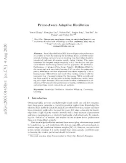 Prime-Aware Adaptive Distillation
