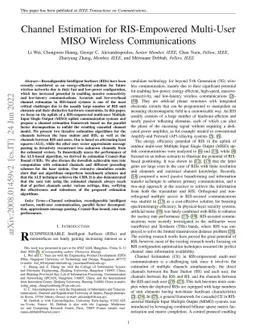 Channel Estimation for RIS-Empowered Multi-User MISO Wireless
  Communications