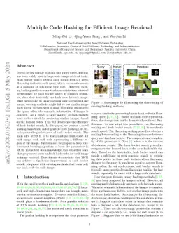 Multiple Code Hashing for Efficient Image Retrieval