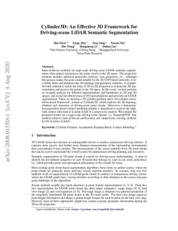 Cylinder3D: An Effective 3D Framework for Driving-scene LiDAR Semantic
  Segmentation