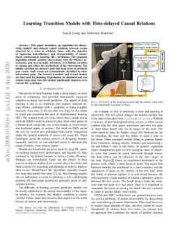 Learning Transition Models with Time-delayed Causal Relations