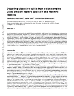 Detecting ulcerative colitis from colon samples using efficient feature
  selection and machine learning