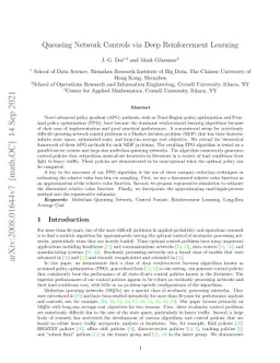 Queueing Network Controls via Deep Reinforcement Learning