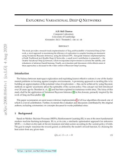 Exploring Variational Deep Q Networks