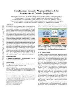 Simultaneous Semantic Alignment Network for Heterogeneous Domain
  Adaptation