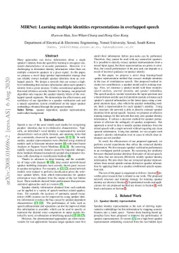 MIRNet: Learning multiple identities representations in overlapped
  speech
