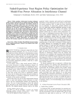 Faded-Experience Trust Region Policy Optimization for Model-Free Power
  Allocation in Interference Channel