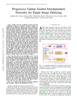 Progressive Update Guided Interdependent Networks for Single Image
  Dehazing