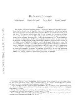 The Strategic Perceptron