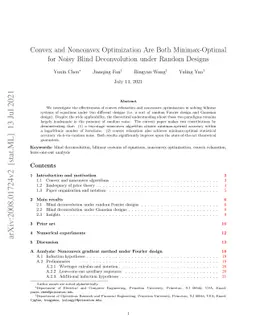 Convex and Nonconvex Optimization Are Both Minimax-Optimal for Noisy
  Blind Deconvolution under Random Designs
