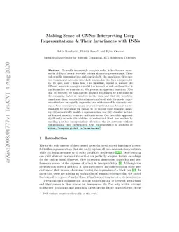 Making Sense of CNNs: Interpreting Deep Representations & Their
  Invariances with INNs