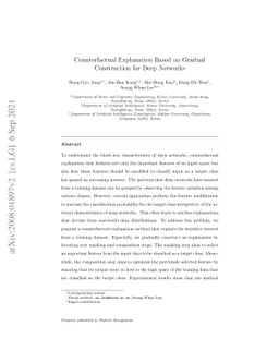Counterfactual Explanation Based on Gradual Construction for Deep
  Networks