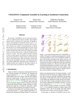 COALESCE: Component Assembly by Learning to Synthesize Connections