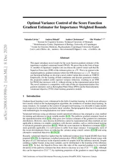 Optimal Variance Control of the Score Function Gradient Estimator for
  Importance Weighted Bounds