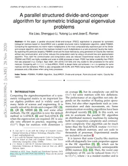 A parallel structured divide-and-conquer algorithm for symmetric
  tridiagonal eigenvalue problems