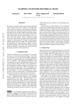 Learning to Denoise Historical Music