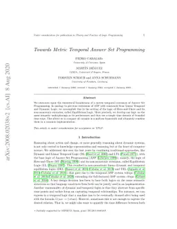 Towards Metric Temporal Answer Set Programming
