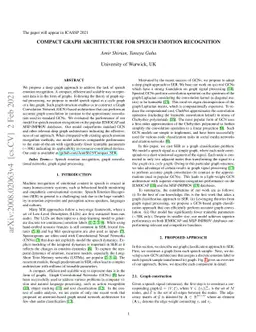 Compact Graph Architecture for Speech Emotion Recognition