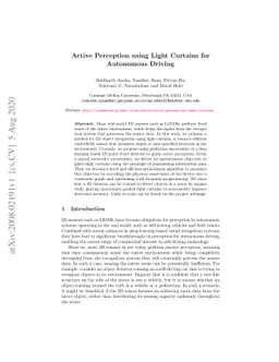 Active Perception using Light Curtains for Autonomous Driving