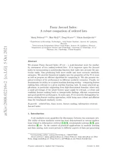 Fuzzy Jaccard Index: A robust comparison of ordered lists