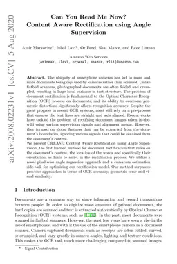 Can You Read Me Now? Content Aware Rectification using Angle Supervision