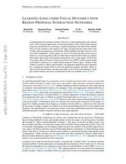 Learning Long-term Visual Dynamics with Region Proposal Interaction
  Networks
