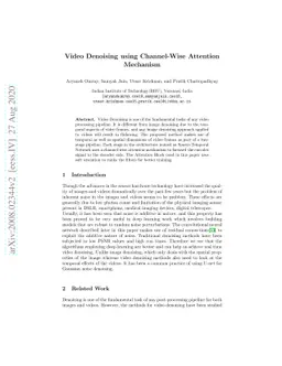 Exploiting Temporal Attention Features for Effective Denoising in Videos