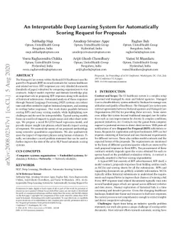 An Interpretable Deep Learning System for Automatically Scoring Request
  for Proposals