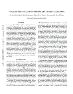 Federated Transfer Learning with Dynamic Gradient Aggregation