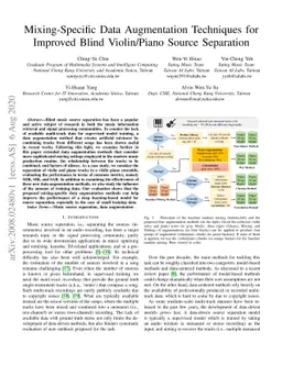 Mixing-Specific Data Augmentation Techniques for Improved Blind
  Violin/Piano Source Separation