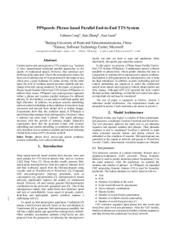 PPSpeech: Phrase based Parallel End-to-End TTS System
