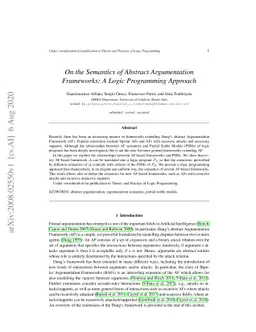 On the Semantics of Abstract Argumentation Frameworks: A Logic
  Programming Approach