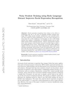 Noisy Student Training using Body Language Dataset Improves Facial
  Expression Recognition