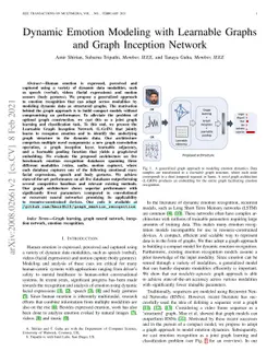 Dynamic Emotion Modeling with Learnable Graphs and Graph Inception
  Network