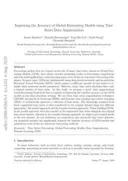 Improving the Accuracy of Global Forecasting Models using Time Series
  Data Augmentation