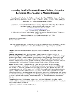 Assessing the (Un)Trustworthiness of Saliency Maps for Localizing
  Abnormalities in Medical Imaging