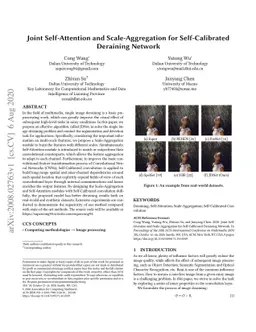 Joint Self-Attention and Scale-Aggregation for Self-Calibrated Deraining
  Network