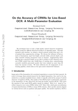 On the Accuracy of CRNNs for Line-Based OCR: A Multi-Parameter
  Evaluation