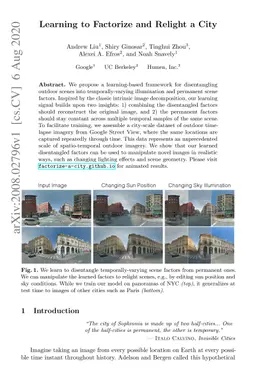 Learning to Factorize and Relight a City