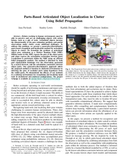 Parts-Based Articulated Object Localization in Clutter Using Belief
  Propagation