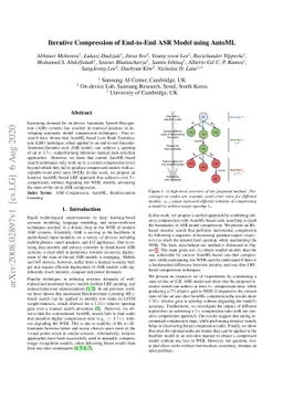 Iterative Compression of End-to-End ASR Model using AutoML