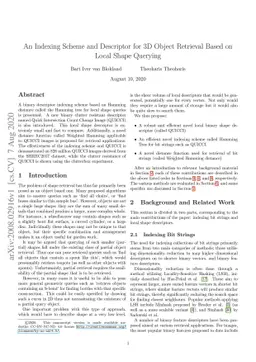 An Indexing Scheme and Descriptor for 3D Object Retrieval Based on Local
  Shape Querying